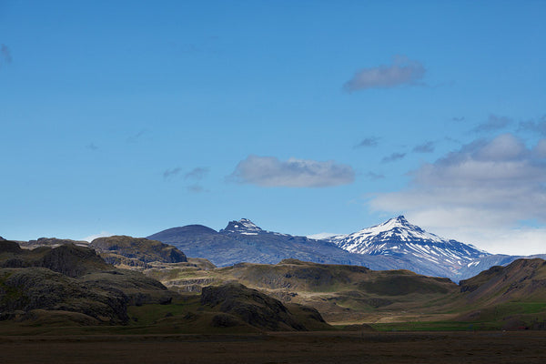 Barren Mountain Snowcaps, Iceland