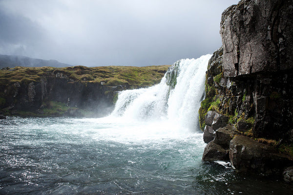 Glacial Runoff Waterfall, Iceland